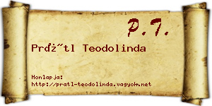 Prátl Teodolinda névjegykártya